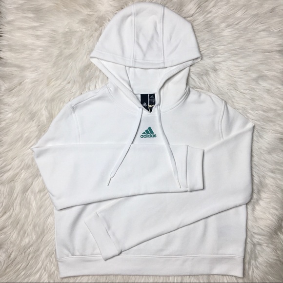 Adidas Stripe Crop Hoodie - Picture 2 of 7